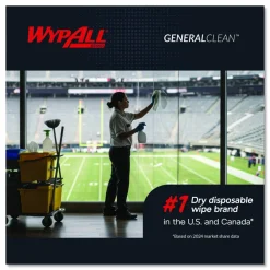 WypAll General Clean X60 Cloths, Small Roll, 9.8 x 13.4, White, 130/Roll, 12 Rolls/Carton
