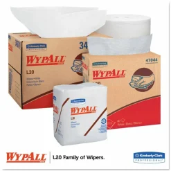 WypAll L20 Towels, BRAG Box, 11.1 x 16.8, Unscented, White, 176/Box