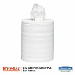 WypAll L40 Towels, Center-Pull, 10 x 13.2, White, 200/Roll, 2/Carton