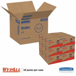 WypAll L10 Towels, POP-UP Box, 1-Ply, 9 x 10.5, White, 125/Box, 18 Boxes/Carton