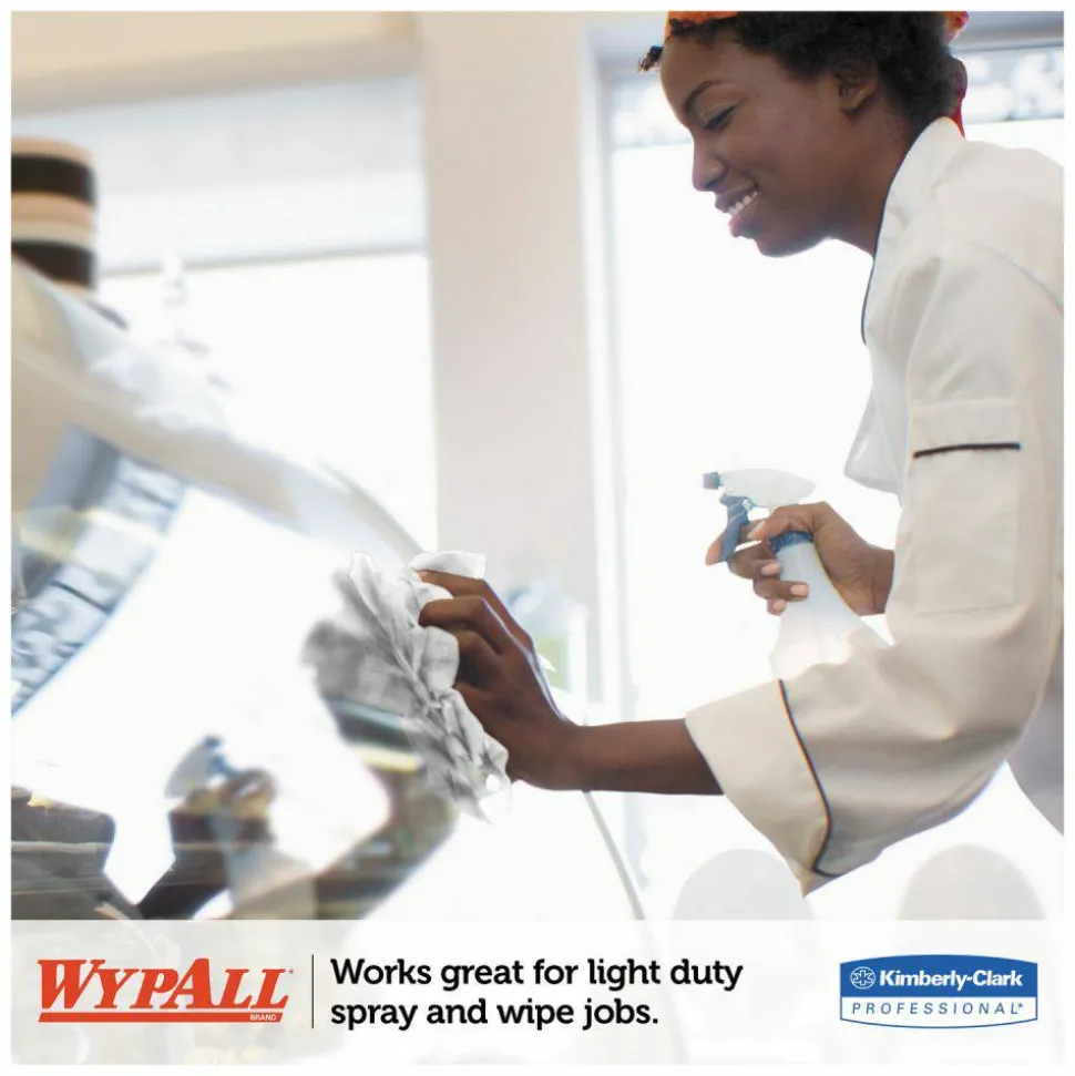 WypAll L10 Towels, POP-UP Box, 1-Ply, 9 x 10.5, White, 125/Box, 18 Boxes/Carton