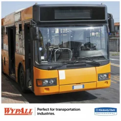 WypAll L10 Windshield Towels, Banded, 2-Ply, 9.38 x 10.25, Light Blue, 140/Pack, 16 Packs/Carton