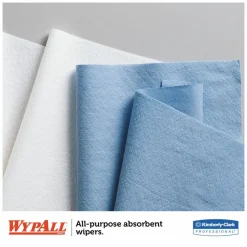 WypAll L40 Wiper, 1/4 Fold, Blue, 12.5 x 12, 56/Box, 12 Boxes/Carton