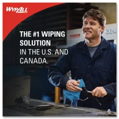 WypAll Power Clean Oil, Grease and Ink Cloths, BRAG Box, 12.1 x 16.8, Blue, 180/Box