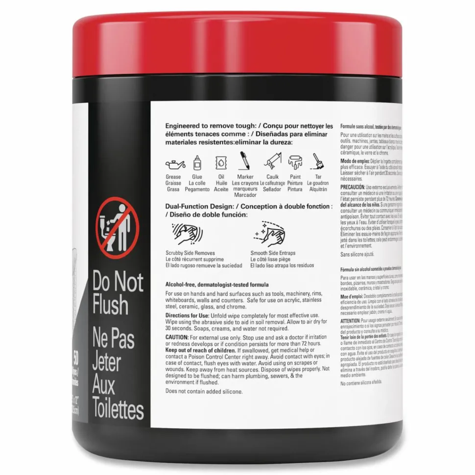 WypAll Power Clean ProScrub Pre-Saturated Wipes, 12 x 9.5, Citrus Scent, Green/White, 50/Canister, 8 Canisters/Carton