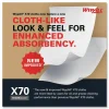 WypAll X70 Cloths, Center-Pull, 9.8 x 12.2, White, 275/Roll, 3 Rolls/Carton