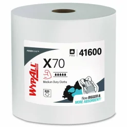 WypAll X70 Cloths, Center-Pull, 9.8 x 12.2, White, 275/Roll, 3 Rolls/Carton