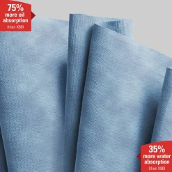WypAll X90 Cloths, Jumbo Roll, 2-Ply, 12.4 x 12.2, Blue Denim, 450/Roll