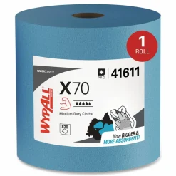 WypAll X70 Cloths, Jumbo Roll, 12.4 x 12.2, Blue, 820/Roll