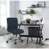 X-Cross 48"W Computer Desk With File Cabinet, Black