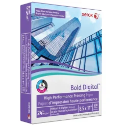 Xerox Bold Digital Printing Paper, Letter Size (8 1/2" x 11"), 98 (U.S.) Brightness, 24 Lb, FSC Certified, Ream Of 500 sheets