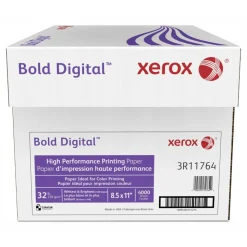 Xerox Bold Digital Printing Paper, 8 Reams, Letter Size, 100 (U.S.) Brightness, 32 Lb Text (120 gsm), Ream Of 500 Sheets - 3R11764PY-CS