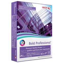 Xerox Bold Professional Premium Quality Inkjet Or Laser Paper, 1 Ream, Letter Size, Ream Of 500 Sheets, 24 Lb, 98 Brightness - 3R13038