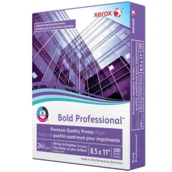 Xerox Bold Professional Premium Quality Inkjet Or Laser Paper, 1 Ream, Letter Size, Ream Of 500 Sheets, 24 Lb, 98 Brightness - 3R13038