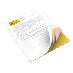 Xerox Revolution Premium Digital Carbonless Laser Paper, White/Canary/Pink/Goldenrod, Letter, 20 Lb, 92 Brightness, 1250 Total, 125 Sets/Ream