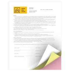 Xerox Revolution Premium Digital Carbonless Laser Paper, White/Canary/Pink, Letter (8 1/2
