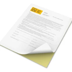 Xerox Revolution Premium Digital Carbonless Laser Paper, White/Canary, Letter (8 1/2" x 11"), 20 Lb, 92 Brightness, 250 Set/Ream, 10 Reams, 2500 Total
