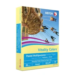 Xerox Vitality Colors Multi-Use Printer & Copy Paper, 1 Ream, Yellow, Letter (8.5