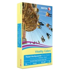 Xerox Vitality Colors Multi-Use Printer & Copy Paper, 1 Ream, Yellow, Legal (8.5