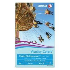 Xerox Vitality Colors Multi-Use Printer & Copy Paper, 1 Ream, Blue, Legal (8.5" x 14"), 500 Sheets Per Ream, 20 Lb, 30% Recycled