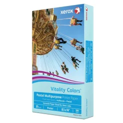 Xerox Vitality Colors Multi-Use Printer & Copy Paper, 1 Ream, Blue, Legal (8.5" x 14"), 500 Sheets Per Ream, 20 Lb, 30% Recycled