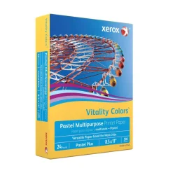 Xerox Vitality Colors Pastel Plus Color Multi-Use Printer & Copy Paper, 1 Ream, Goldenrod, Letter (8.5" x 11"), 500 Sheets/Ream, 24 Lb