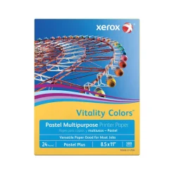 Xerox Vitality Colors Pastel Plus Color Multi-Use Printer & Copy Paper, 1 Ream, Goldenrod, Letter (8.5