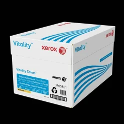 Xerox Vitality Colors Pastel Multi-Use Printer & Copy Paper, 10 Reams, Goldenrod, Letter (8.5" x 11"), 5000 Sheets Per Case, 20 Lb, 30% Recycled
