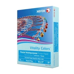Xerox Vitality Colors Pastel Plus Color Multi-Use Printer & Copy Paper, 1 Ream, Blue, Letter (8.5