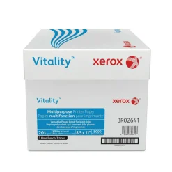 Xerox Vitality 3-Hole Punched Multi-Use Printer & Copy Paper, White, Letter (8.5