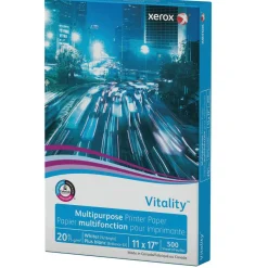 Xerox Vitality Multi-Use Printer & Copy Paper, White, Ledger (11" x 17"), 500 Sheets Per Ream, 20 Lb, 92 Brightness, FSC Certified