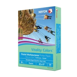 Xerox Vitality Pastel Color Multi-Use Printer & Copy Paper, 400 Reams, Green, Letter (8.5" x 11"), 200000 Sheets Per Pallet, 20 Lb