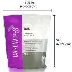 2XL Force Antibacterial Wipes Refill, 6" x 8", White, 4 Pack Total of 3,600 Wipes
