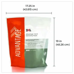 2XL GymWipes Advantage All Surface One-Step Cleaner Refills, 8" x 9", 900 Wipes Per Roll, Carton Of 4