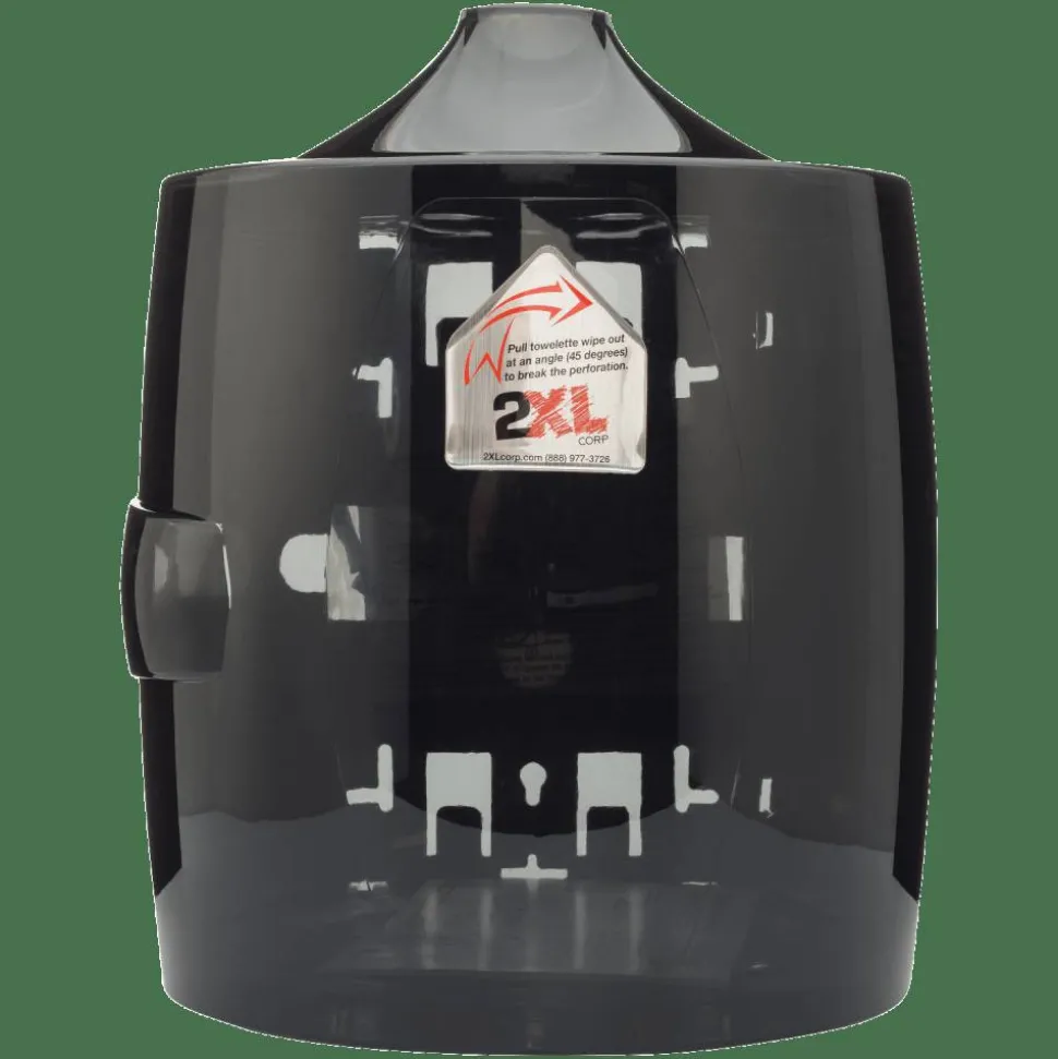 2XL GymWipes Touchless Dispenser - 1x Roll - 11" x 13.5"x 11" Depth - Plastic - Smoke Gray - Touch-free, Hinged, Contemporary Style, Durable - 1 Each