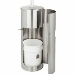2XL Stainless Steel Stand Wiper Dispenser - Stainless Steel - Stainless Steel - Refillable, Smudge Resistant, Hands-free - 1 Each