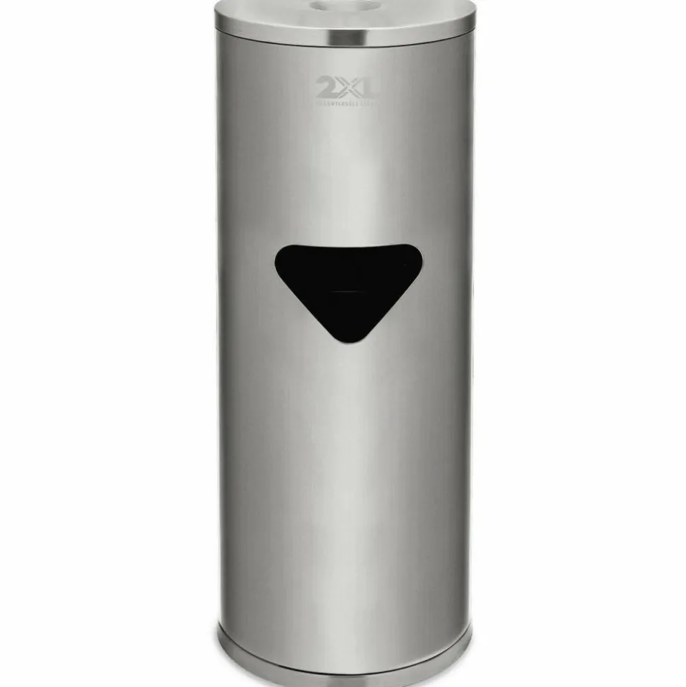 2XL Stainless Steel Stand Wiper Dispenser - Stainless Steel - Stainless Steel - Refillable, Smudge Resistant, Hands-free - 1 Each