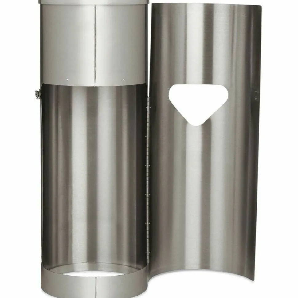 2XL Stainless Steel Stand Wiper Dispenser - Stainless Steel - Stainless Steel - Refillable, Smudge Resistant, Hands-free - 1 Each