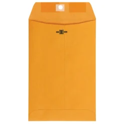 6" x 9" Manila Envelopes, Clasp Closure, Brown Kraft, Box Of 100