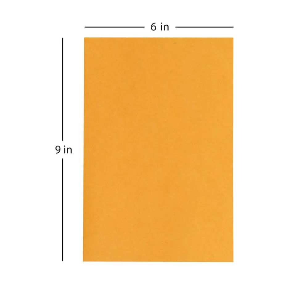 6" x 9" Manila Envelopes, Clasp Closure, Brown Kraft, Box Of 100