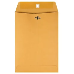 7-1/2" x 10-1/2" Manila Envelopes, Clasp Closure, Brown Kraft, Box Of 100