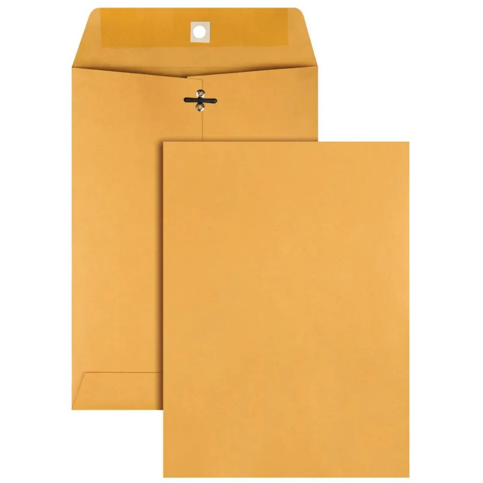 7-1/2" x 10-1/2" Manila Envelopes, Clasp Closure, Brown Kraft, Box Of 100