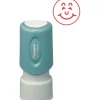 Xstamper One-Color Specialty Stamp, Round, "Happy Face", Red