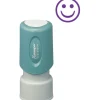 Xstamper Pre-Inked Specialty Smiley Face Stamp, 65% Recycled, 100000 Impressions, Blue
