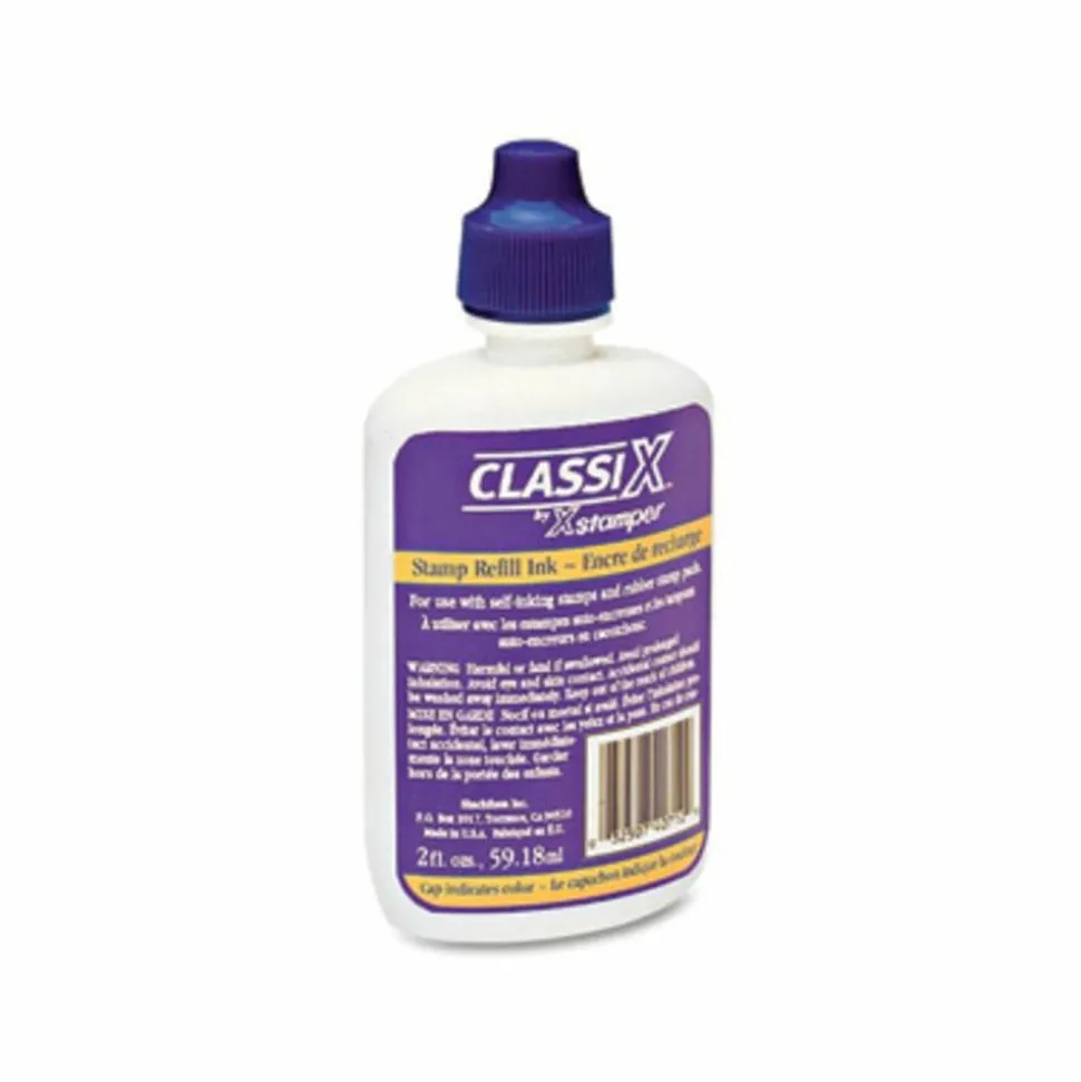Xstamper Classix Custom Self-Inking Refills - 1 Each - Blue Ink - 2 fl oz