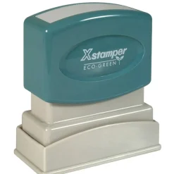 Xstamper One-Color Title Stamp, Pre-Inked, "Approved", Blue