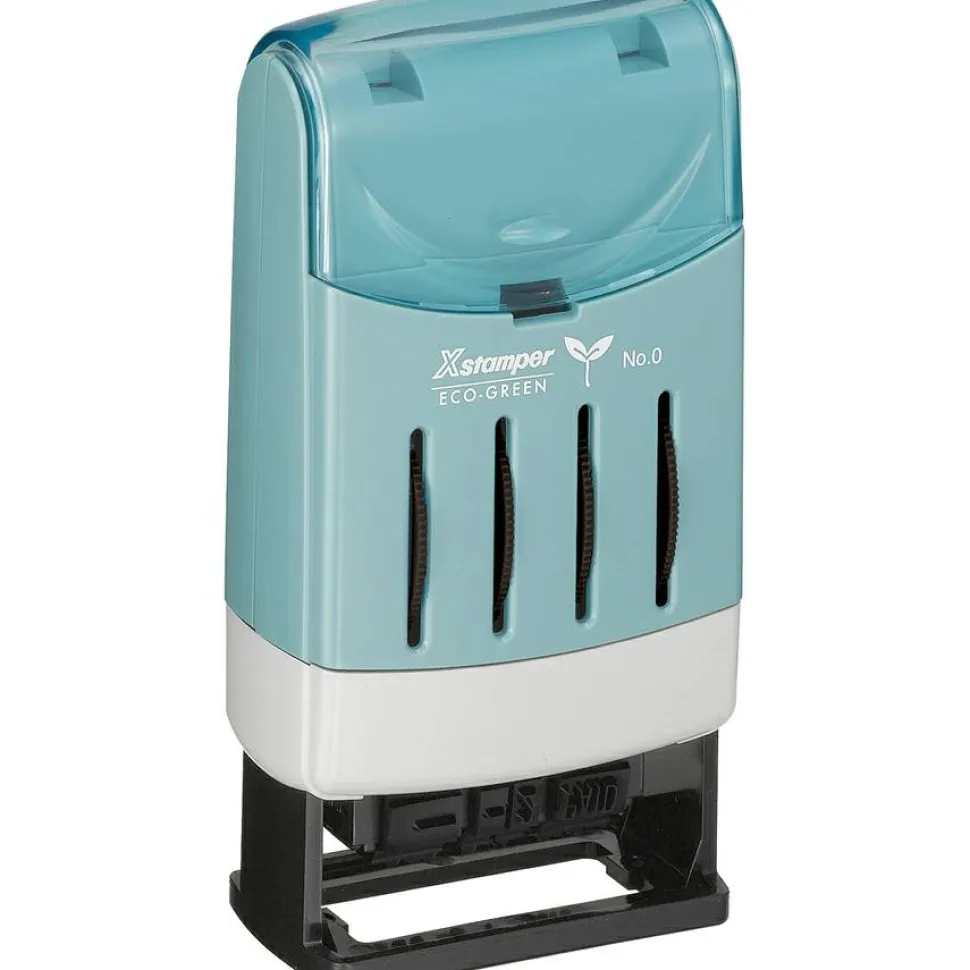 Xstamper Small Type Line Daters Stamp, 66% Recycled, 100000 Impressions, Black