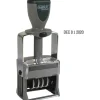 Xstamper 10-Year Self-Inking Line Dater - Date Stamp - Black - Plastic, Metal Frame - 1 Each