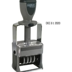 Xstamper 10-Year Self-Inking Line Dater - Date Stamp - Black - Plastic, Metal Frame - 1 Each