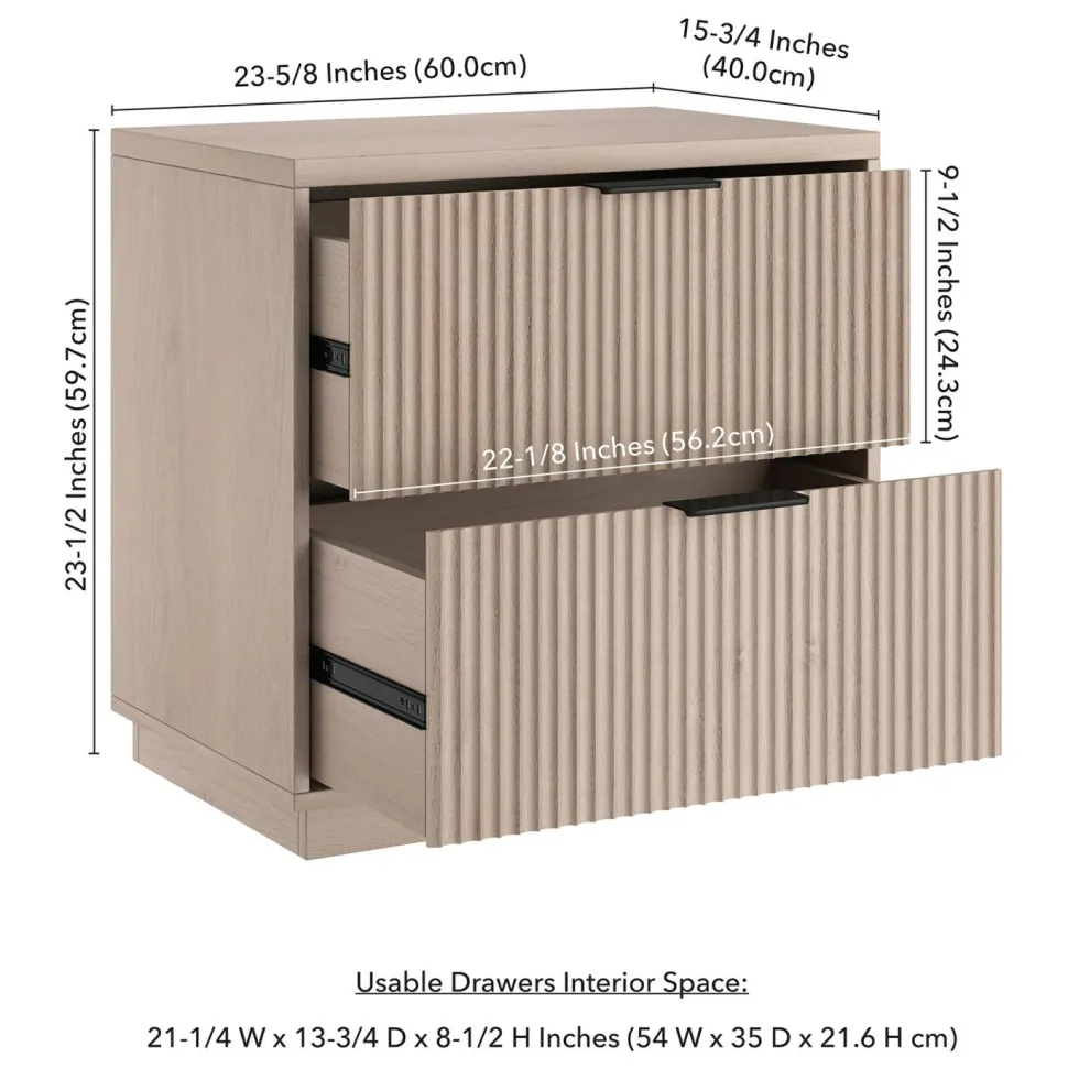 Yarden 24" Wide Rectangular Nightstand in Alder White